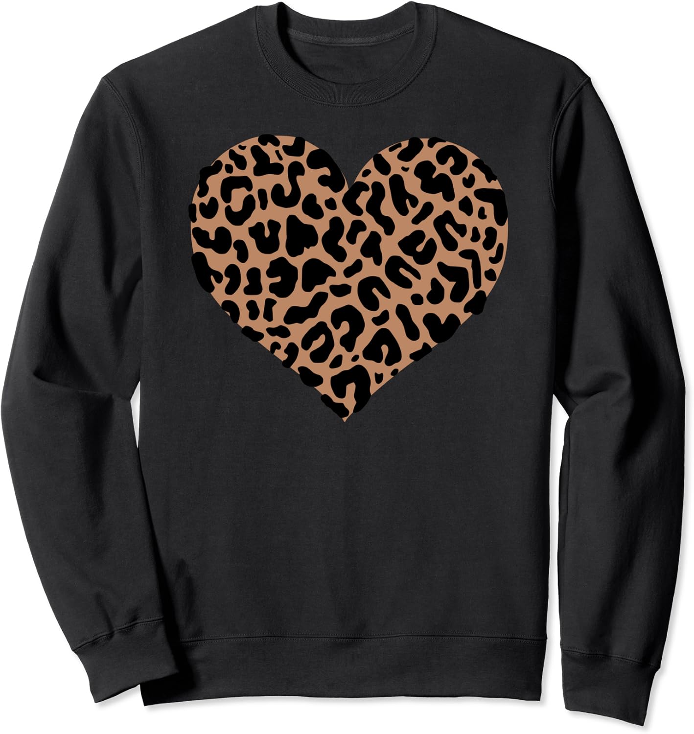 Leopard Animal Print Heart Valentines Day Chic Graphic Sweatshirt